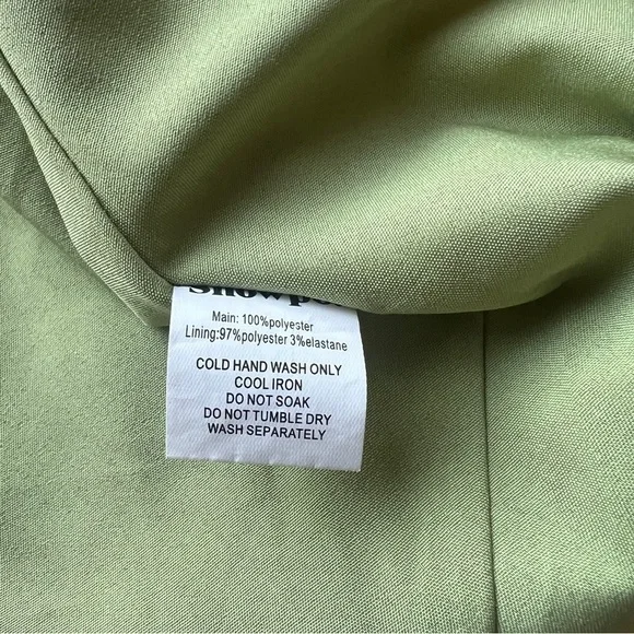 Showpo. Kaniva Midi Dress One Shoulder Open Back Dress in Olive Green Size 6 - Picture 9 of 16